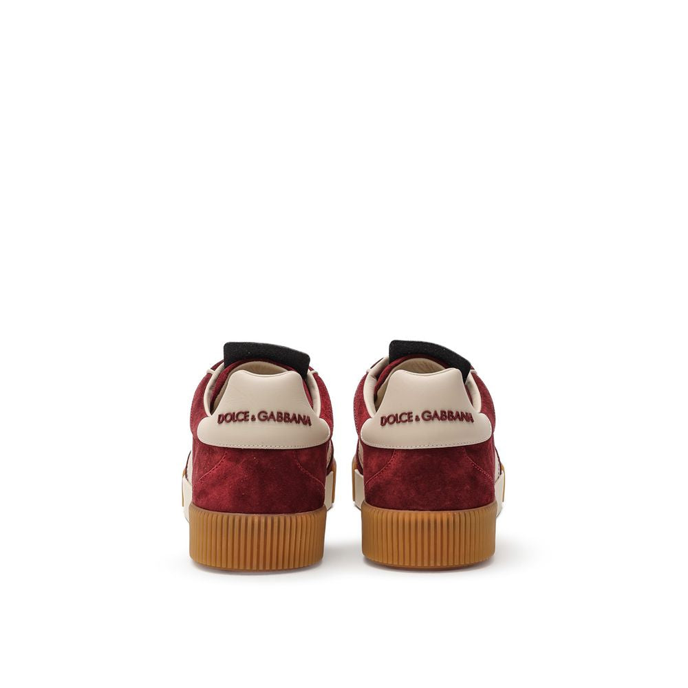 Dolce & Gabbana Blue Leather Low Top Sneakers Curated Luxury Accessories by Orvyn