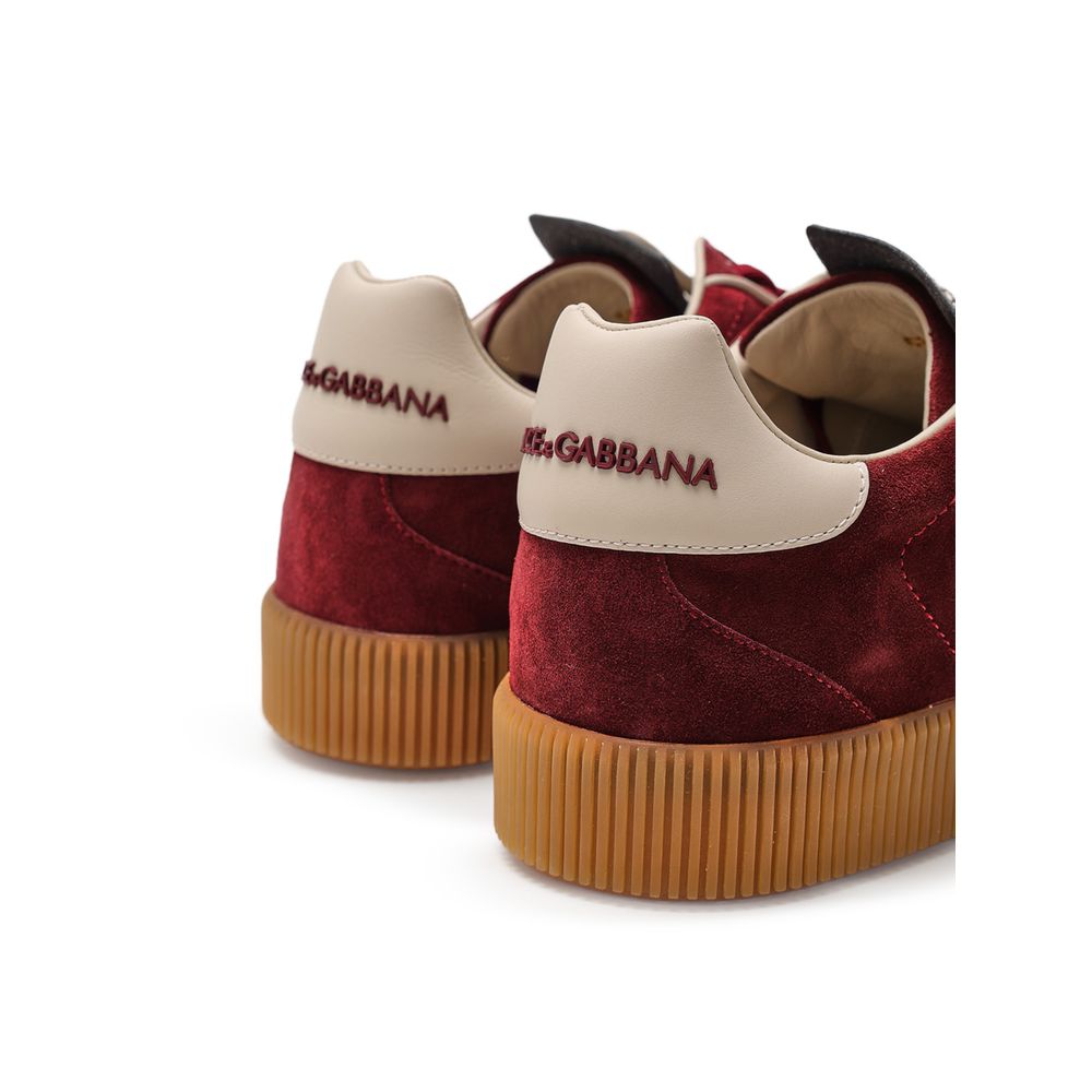 Dolce & Gabbana Blue Leather Low Top Sneakers Curated Luxury Accessories by Orvyn