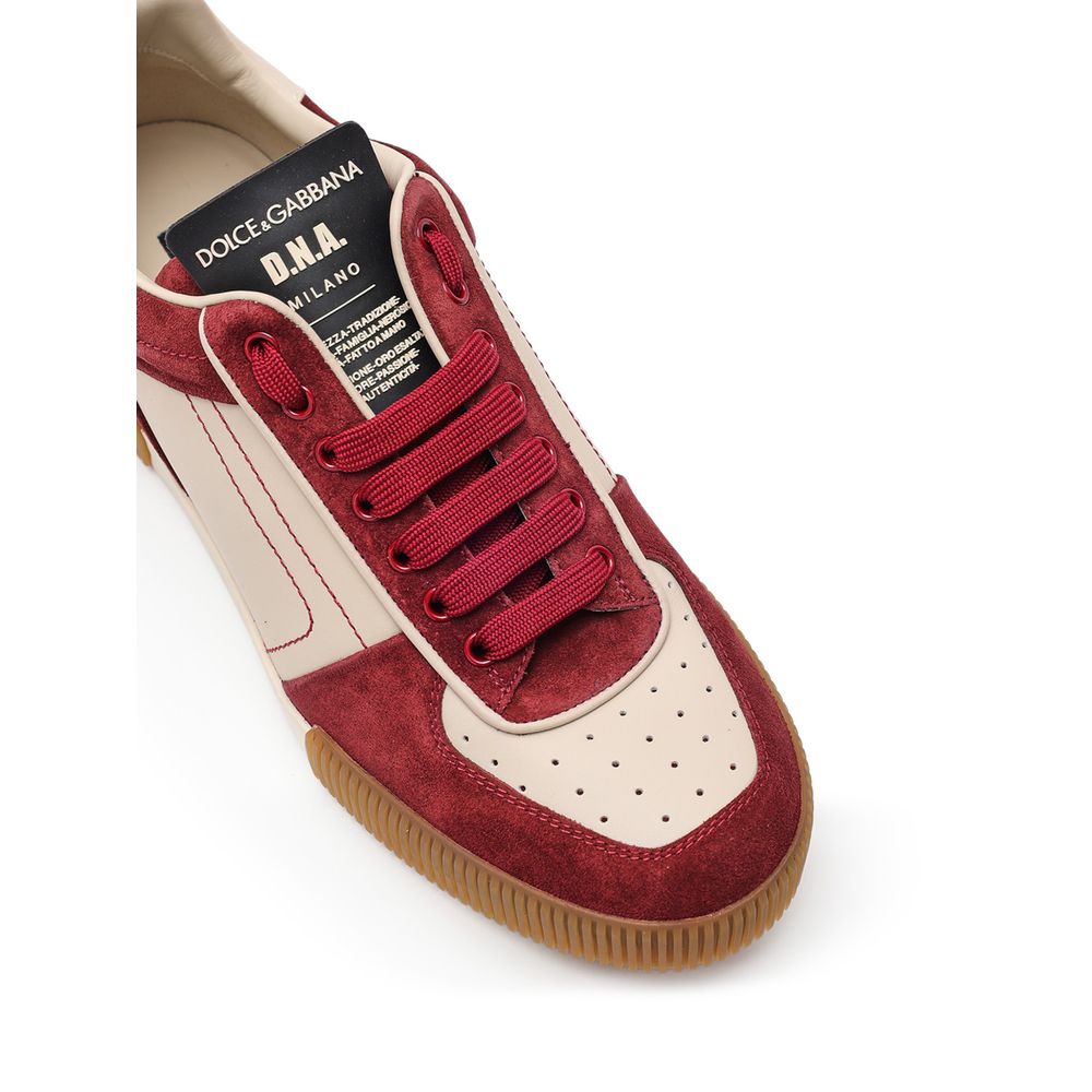Dolce & Gabbana Blue Leather Low Top Sneakers Curated Luxury Accessories by Orvyn