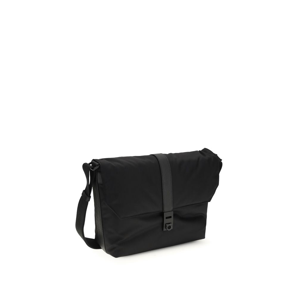 Ferragamo Black Nylon Shoulder Bag Curated Luxury Accessories by Orvyn