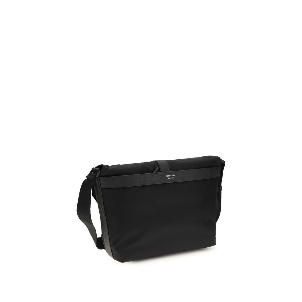 Ferragamo Black Nylon Shoulder Bag Curated Luxury Accessories by Orvyn