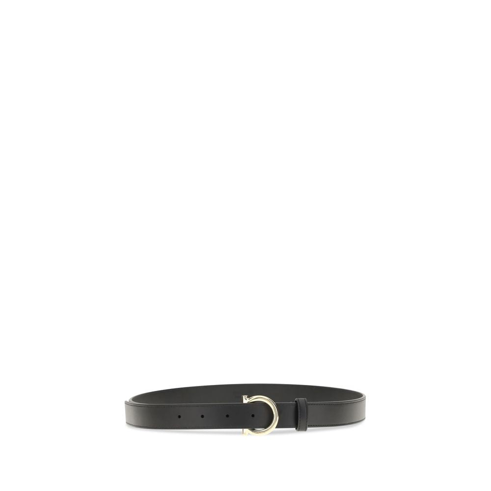 Ferragamo Black Calf Leather Bos Taurus Regular Belt Curated Luxury Accessories by Orvyn