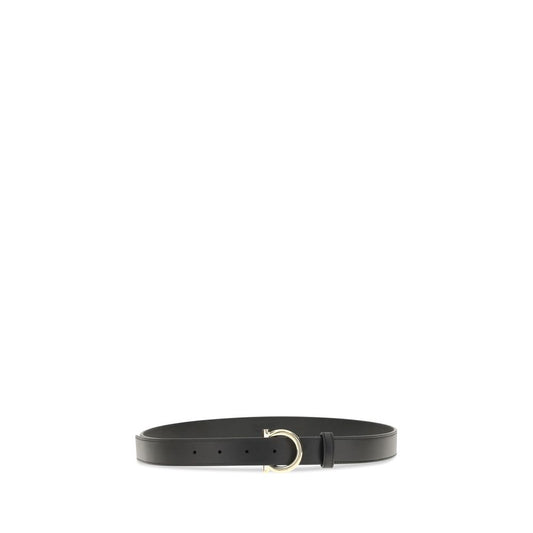 Ferragamo Black Calf Leather Bos Taurus Regular Belt Curated Luxury Accessories by Orvyn