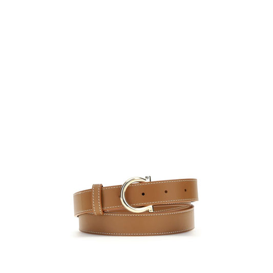 Ferragamo Beige Calf Leather Bos Taurus Regular Belt Curated Luxury Accessories by Orvyn