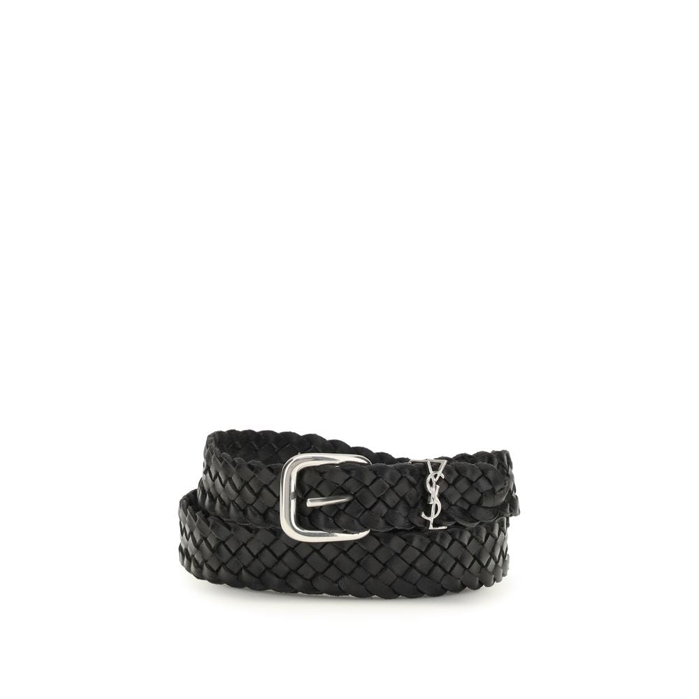 Saint Laurent Black Calf Leather Bos Taurus Regular Belt Curated Luxury Accessories by Orvyn