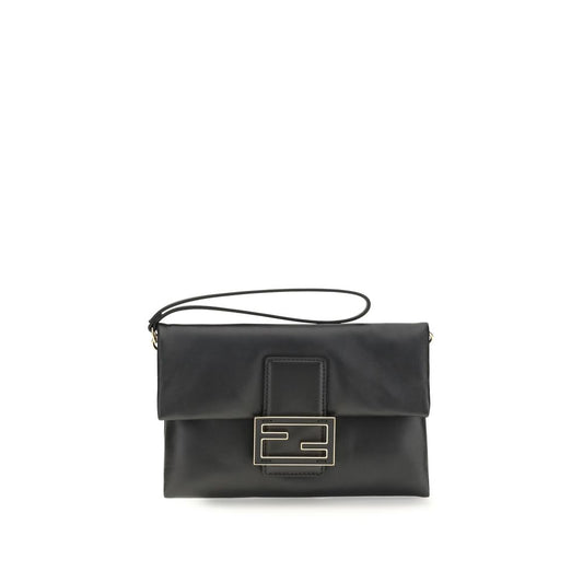 Fendi Black Lamb Ovis Aries Aries Clutch Bag Curated Luxury Accessories by Orvyn
