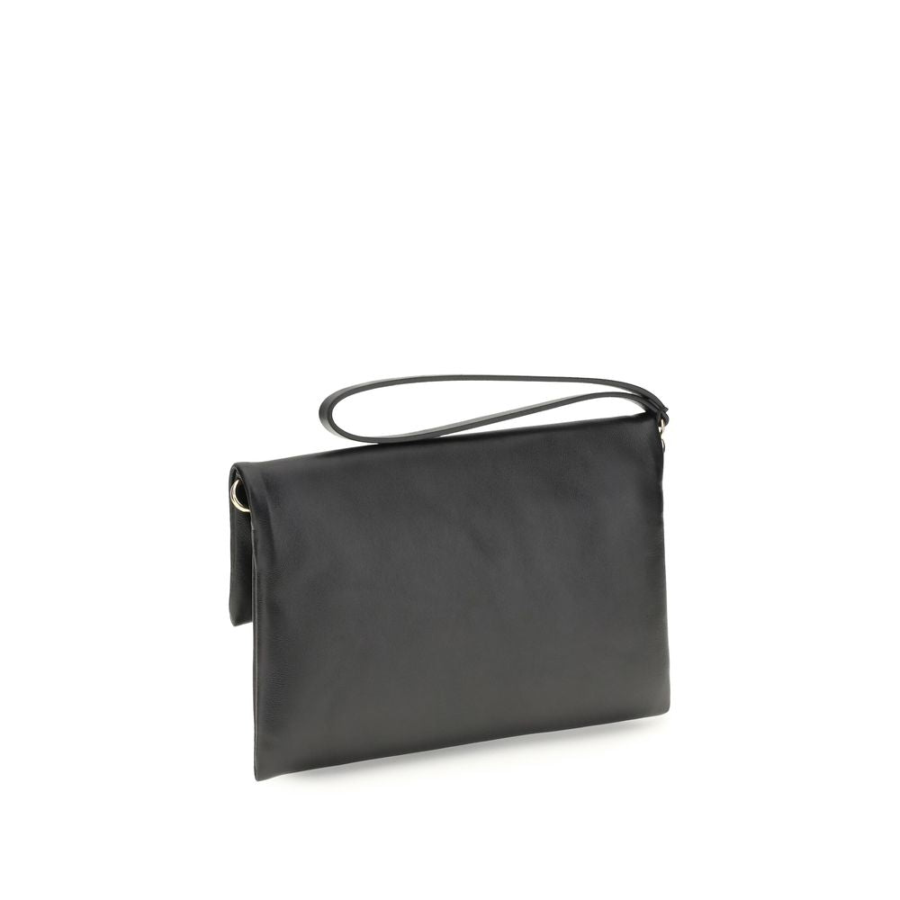 Fendi Black Lamb Ovis Aries Aries Clutch Bag Curated Luxury Accessories by Orvyn