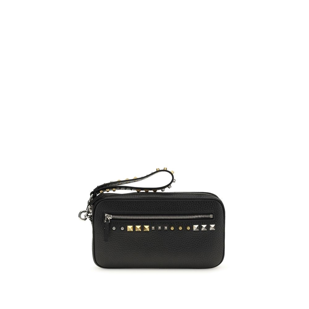 Valentino Garavani Black Calf Leather Bos Taurus Accessories Curated Luxury Accessories by Orvyn