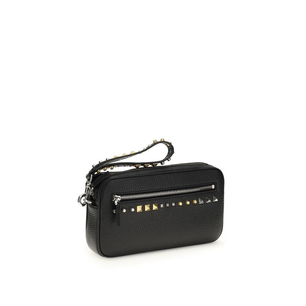 Valentino Garavani Black Calf Leather Bos Taurus Accessories Curated Luxury Accessories by Orvyn