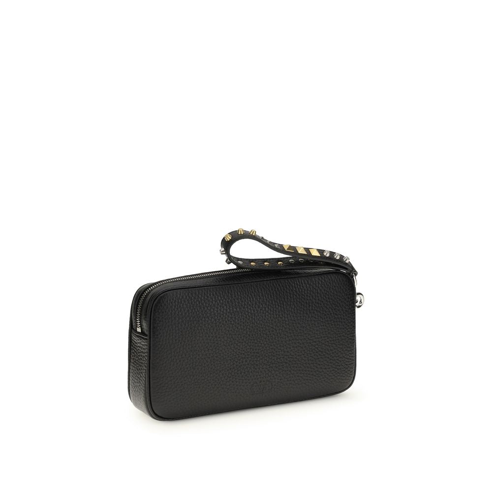 Valentino Garavani Black Calf Leather Bos Taurus Accessories Curated Luxury Accessories by Orvyn