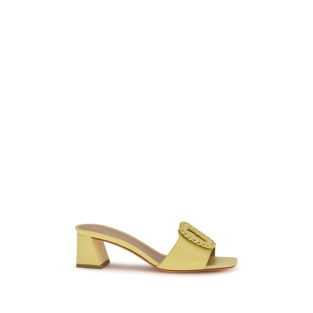 Santoni Bicolor Calf Leather Bos Taurus Sandals Curated Luxury Accessories by Orvyn
