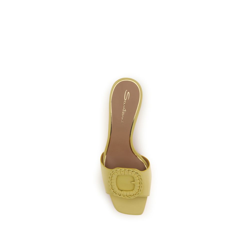 Santoni Bicolor Calf Leather Bos Taurus Sandals Curated Luxury Accessories by Orvyn