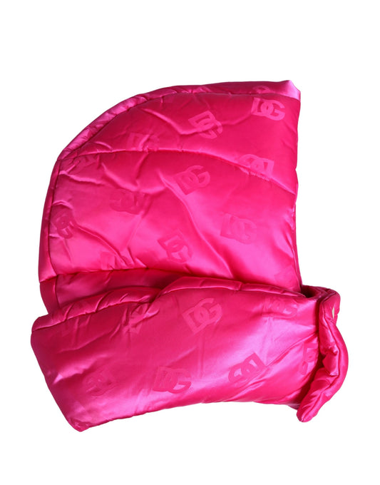 Dolce & Gabbana Men Pink Logo Print Whole Head Wrap Capello Hat Curated Luxury Accessories by Orvyn