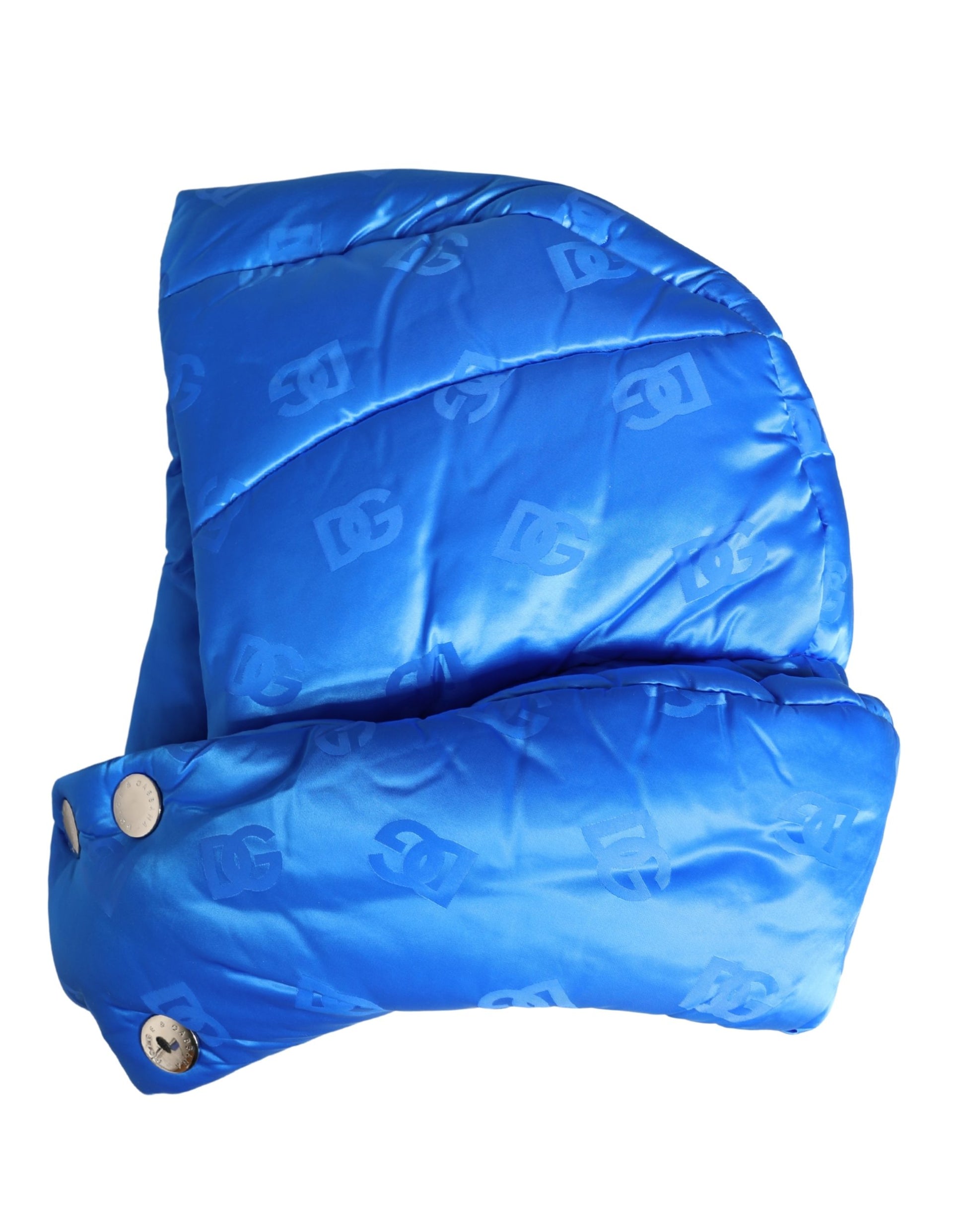 Dolce & Gabbana Men Blue Logo Print Whole Head Wrap Capello Hat Curated Luxury Accessories by Orvyn