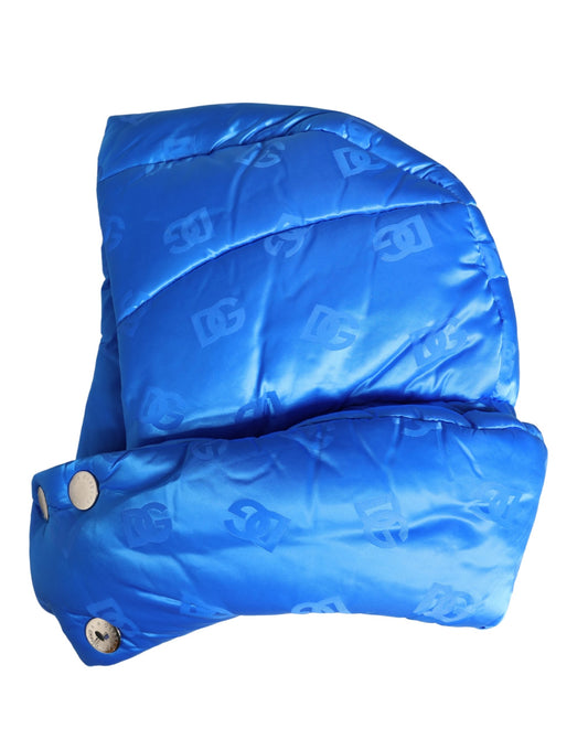 Dolce & Gabbana Men Blue Logo Print Whole Head Wrap Capello Hat Curated Luxury Accessories by Orvyn