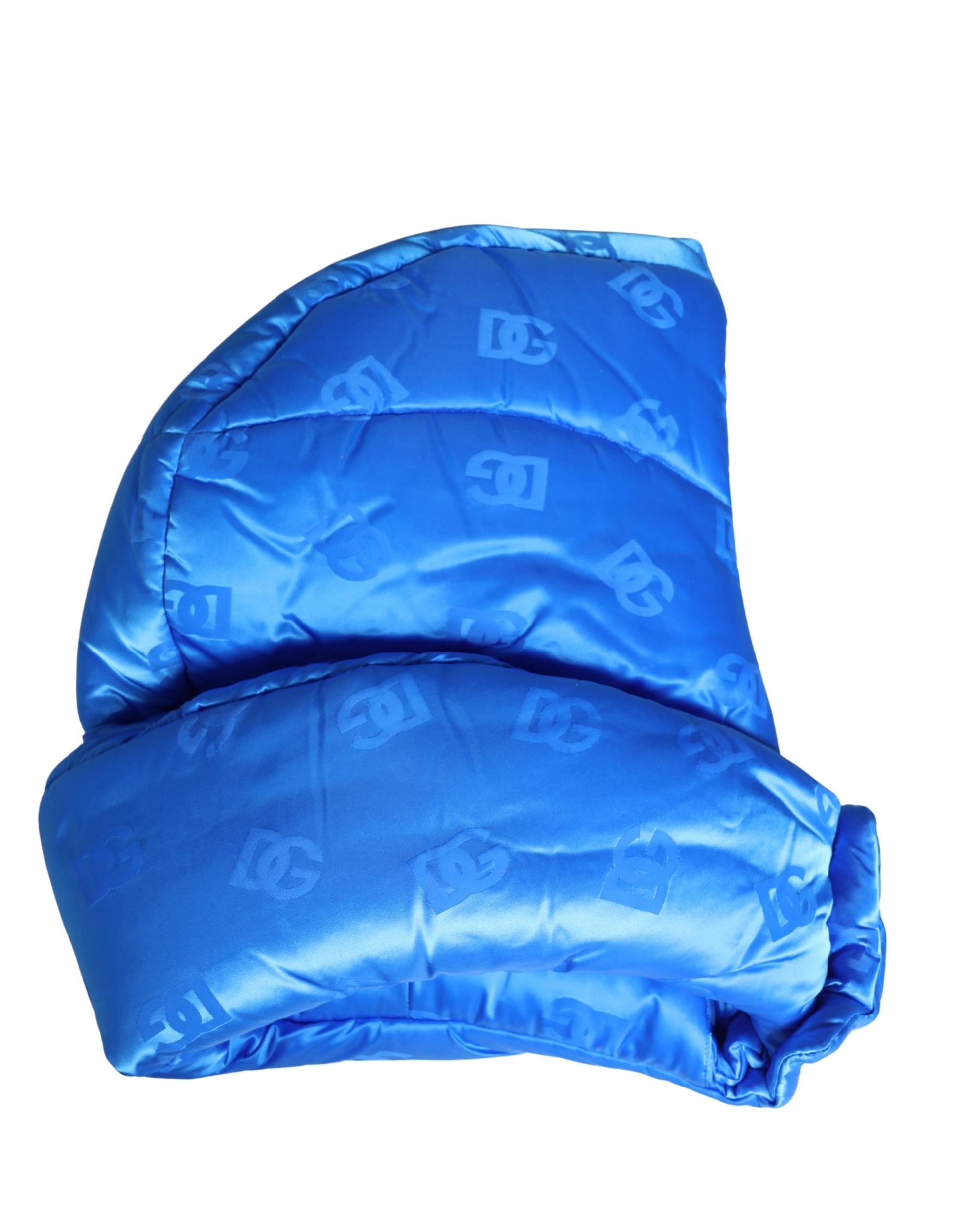 Dolce & Gabbana Men Blue Logo Print Whole Head Wrap Capello Hat Curated Luxury Accessories by Orvyn