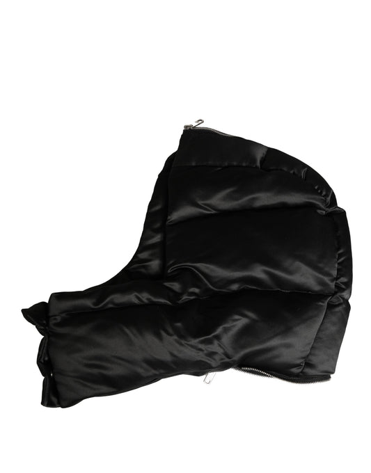 Dolce & Gabbana Black Polyester Whole Head Wrap Capello Hat Curated Luxury Accessories by Orvyn
