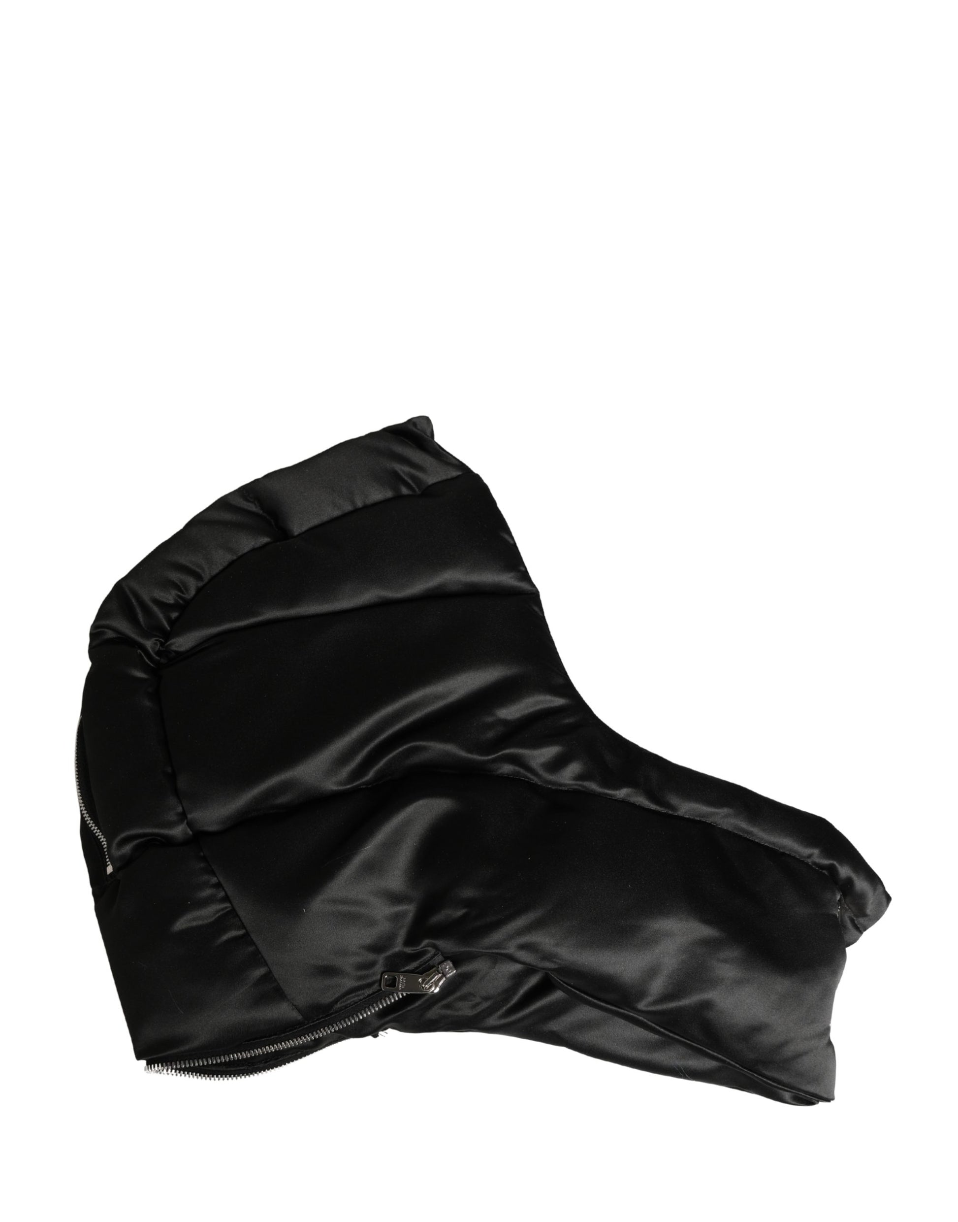 Dolce & Gabbana Black Polyester Whole Head Wrap Capello Hat Curated Luxury Accessories by Orvyn