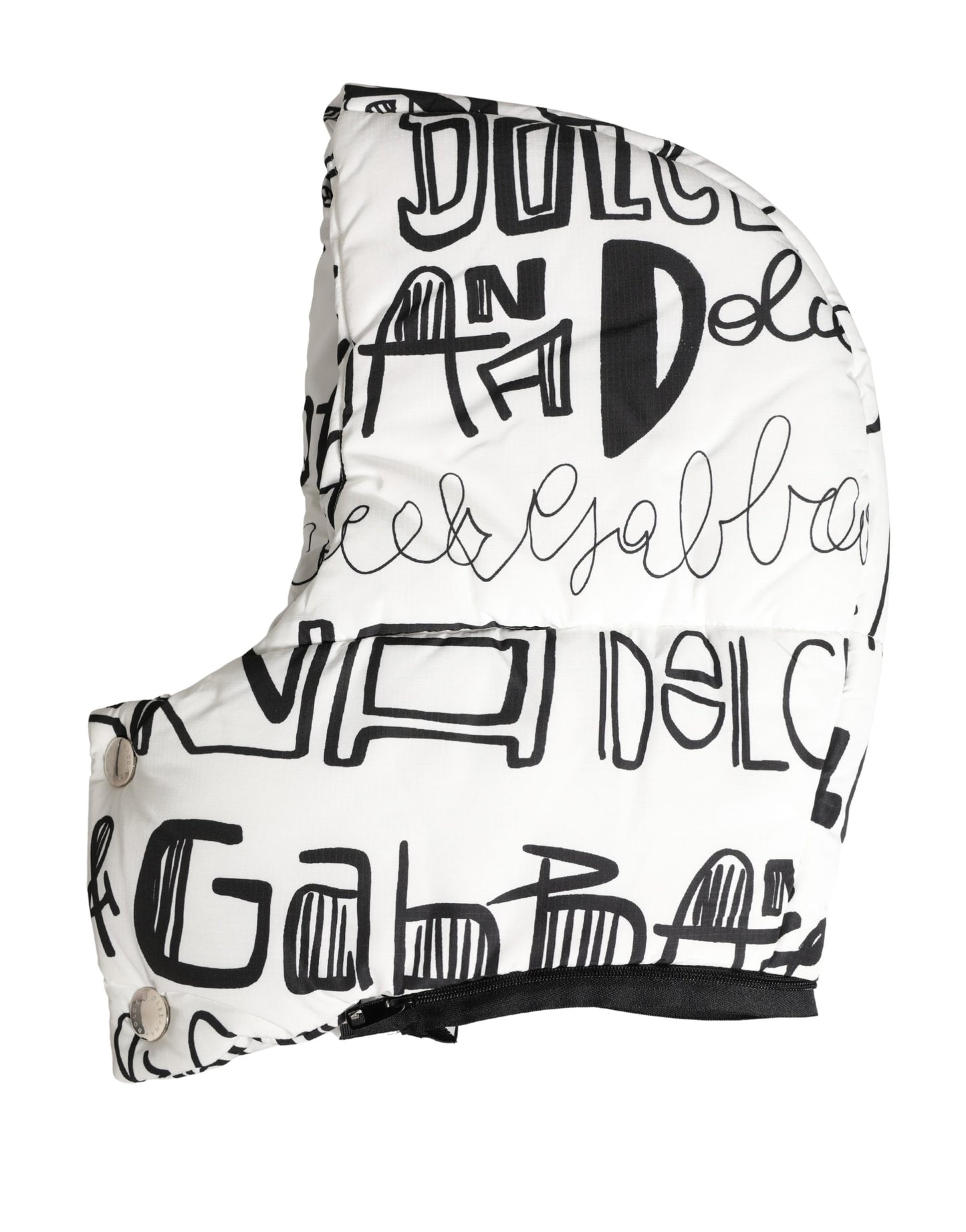 Dolce & Gabbana White Logo Print Whole Head Wrap Capello Hat Curated Luxury Accessories by Orvyn