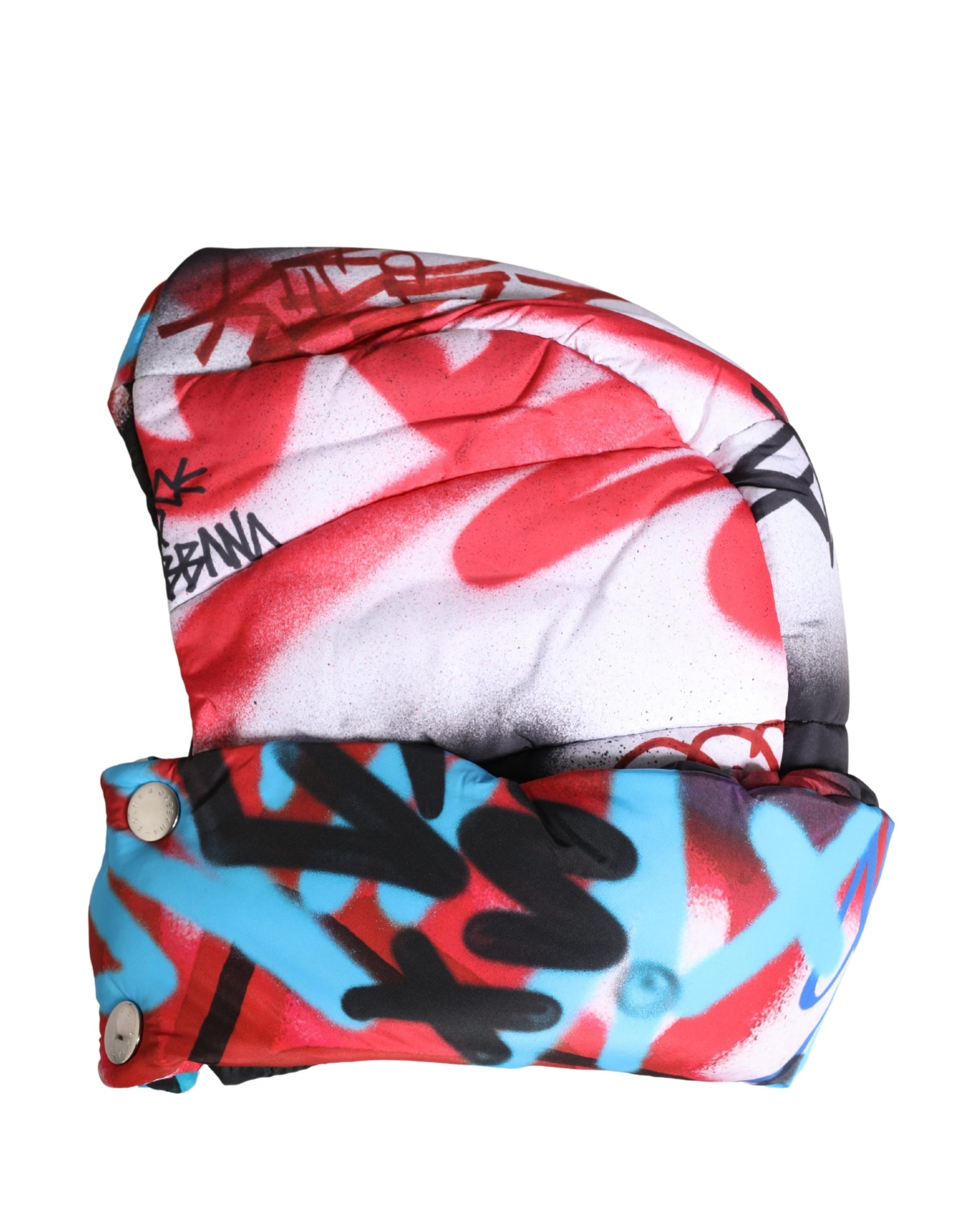 Dolce & Gabbana Multicolor Graffiti Whole Head Wrap Capello Hat Curated Luxury Accessories by Orvyn