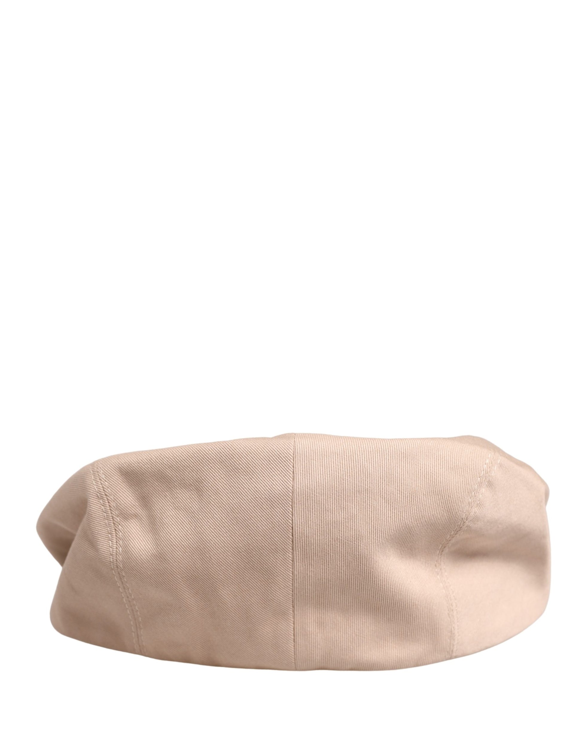 Dolce & Gabbana Men Beige Cotton Newsboy Cloth Capello Hat Curated Luxury Accessories by Orvyn