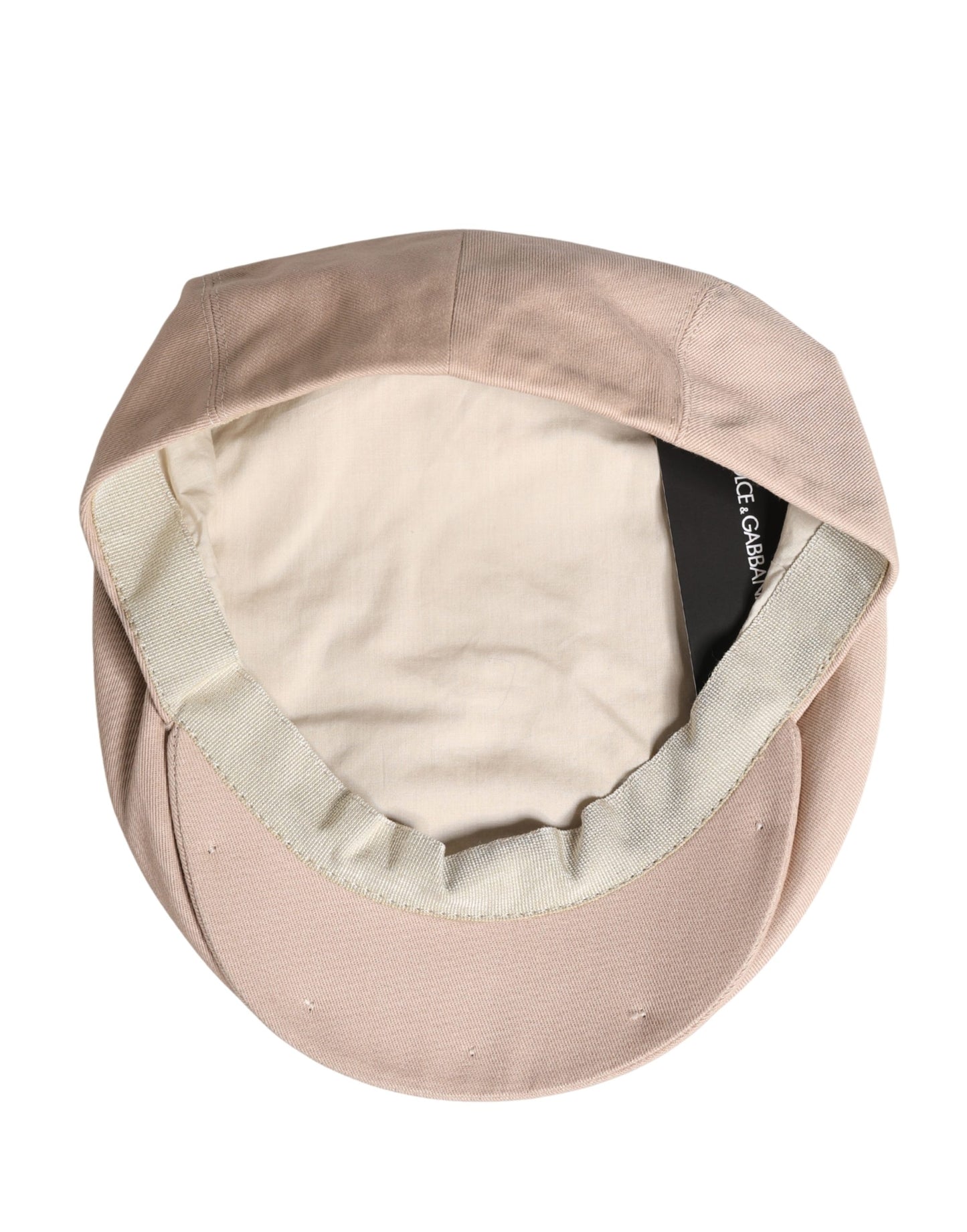 Dolce & Gabbana Men Beige Cotton Newsboy Cloth Capello Hat Curated Luxury Accessories by Orvyn