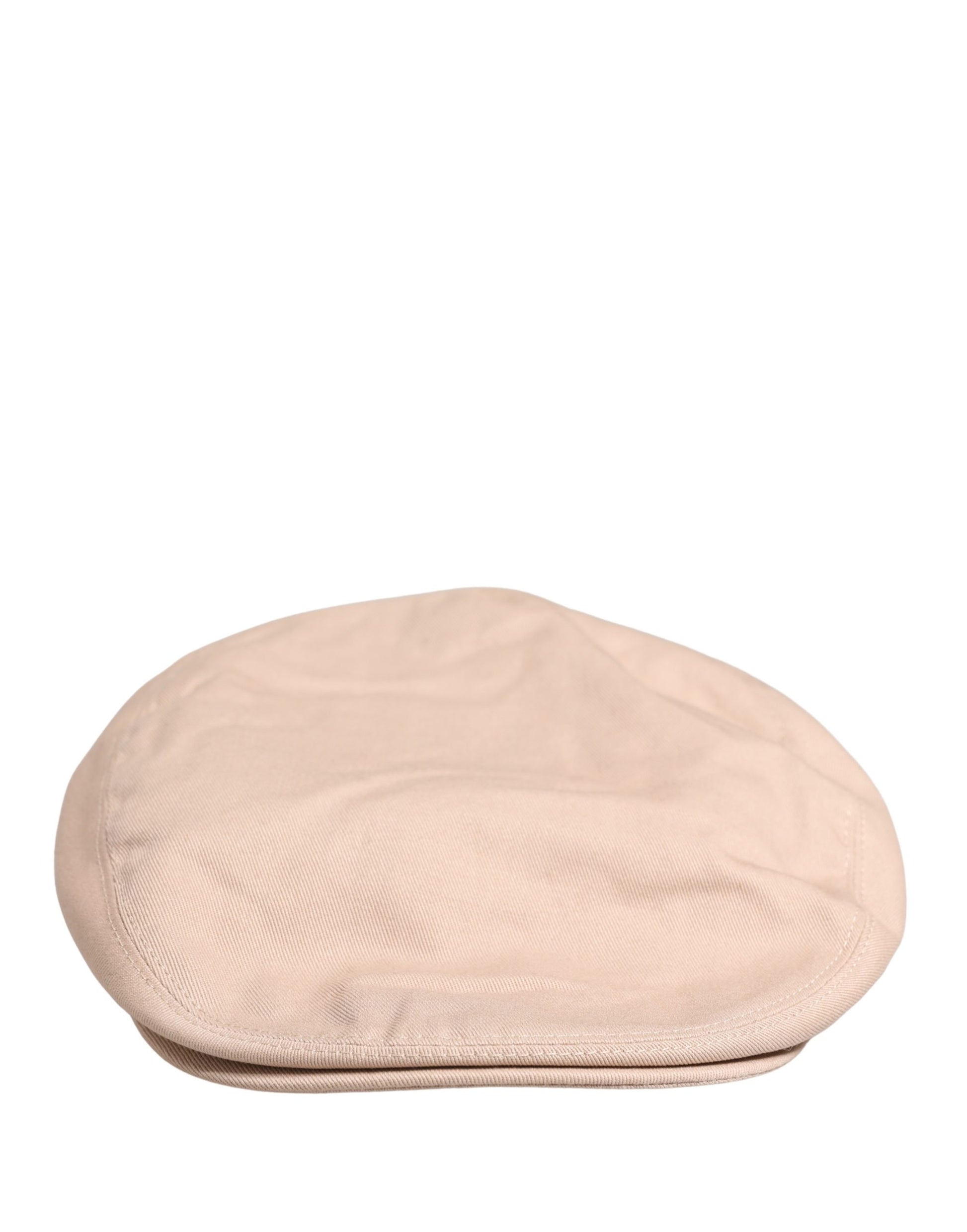 Dolce & Gabbana Men Beige Cotton Newsboy Cloth Capello Hat Curated Luxury Accessories by Orvyn