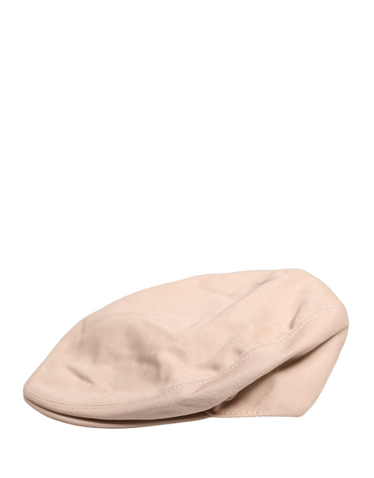 Dolce & Gabbana Men Beige Cotton Newsboy Cloth Capello Hat Curated Luxury Accessories by Orvyn