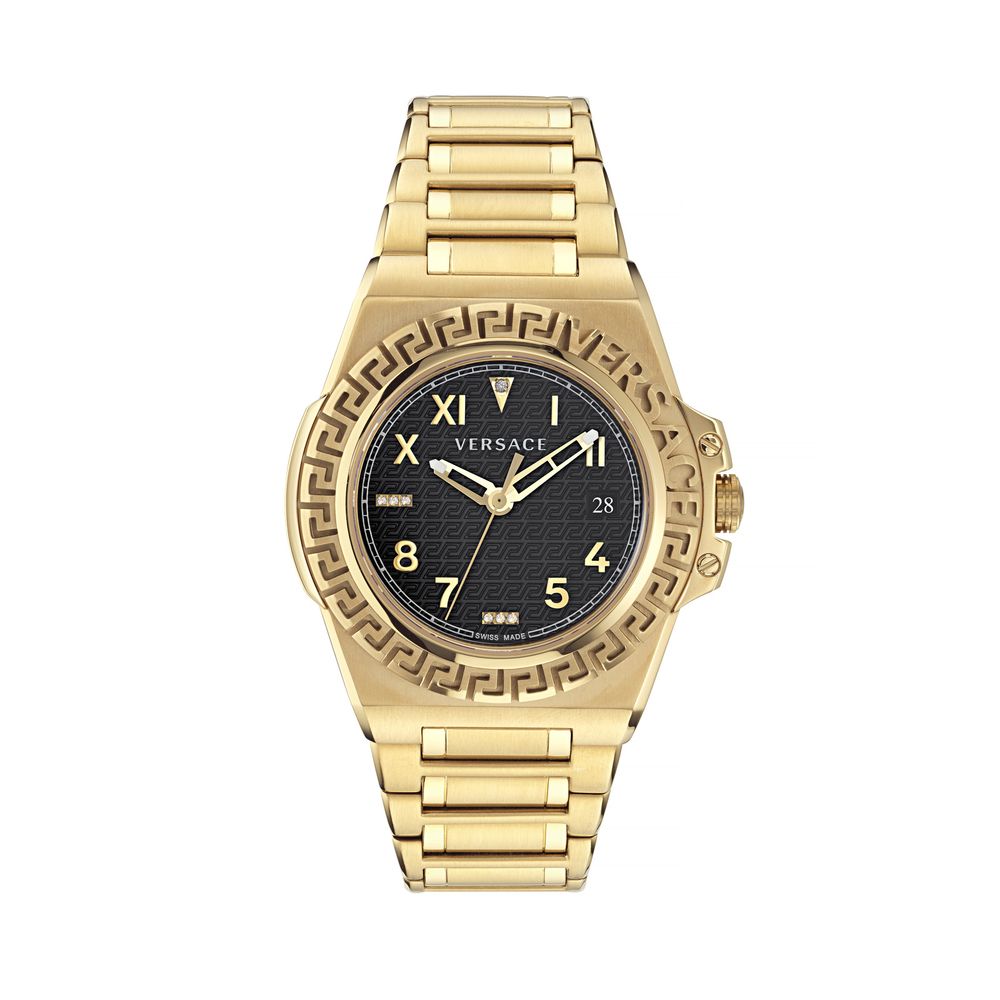 Versace Gold Stainless Steel Dress Watch Curated Luxury Accessories by Orvyn