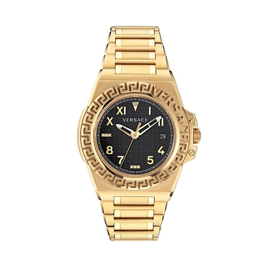 Versace Gold Stainless Steel Dress Watch Curated Luxury Accessories by Orvyn
