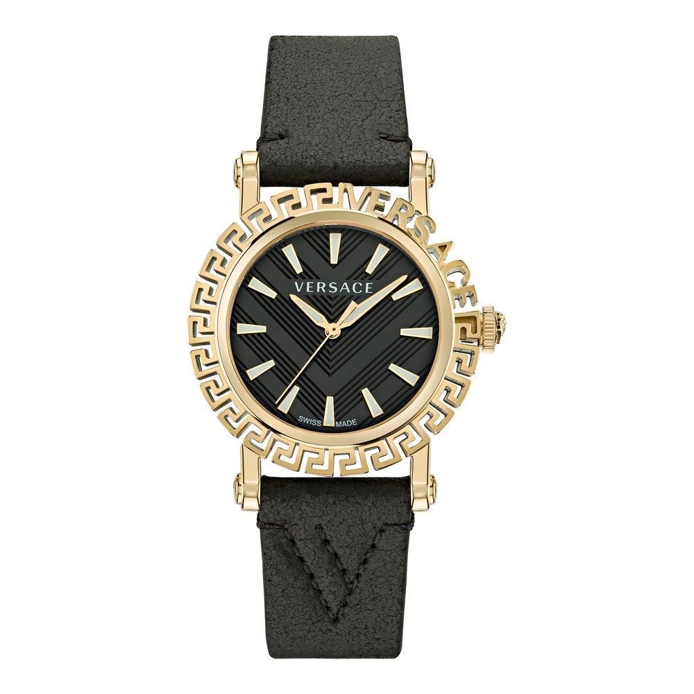 Versace Black Fur Dress Watch Curated Luxury Accessories by Orvyn