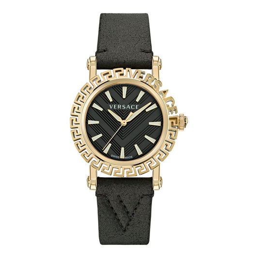 Versace Black Fur Dress Watch Curated Luxury Accessories by Orvyn