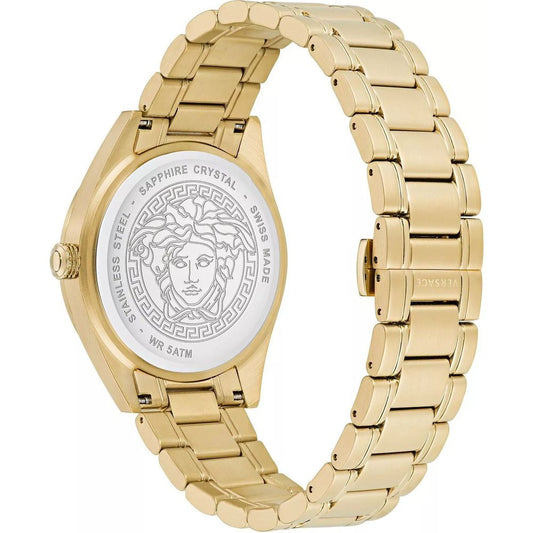 Versace Gold Stainless Steel Dress Watch Curated Luxury Accessories by Orvyn