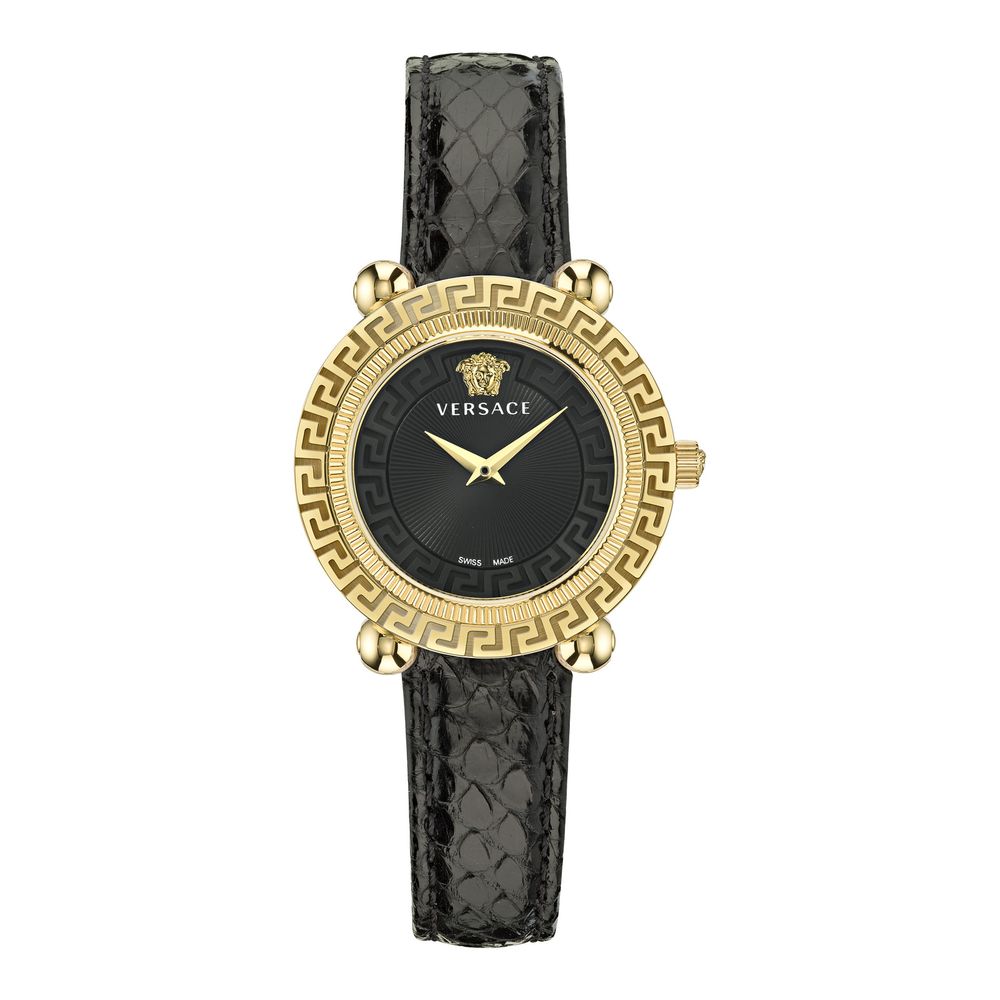 Versace Black Fur Dress Watch Curated Luxury Accessories by Orvyn