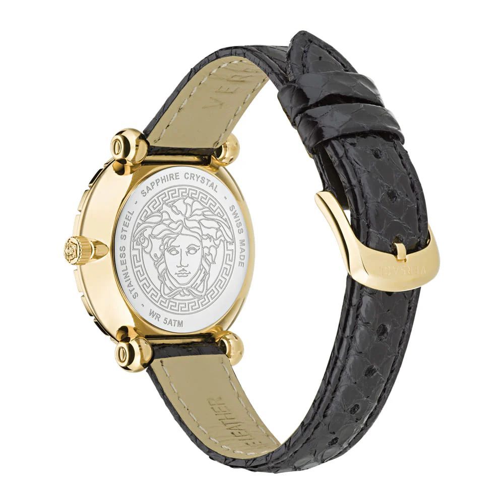 Versace Black Fur Dress Watch Curated Luxury Accessories by Orvyn