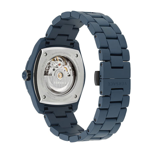 Versace Blue Ceramic Dress Watch Curated Luxury Accessories by Orvyn
