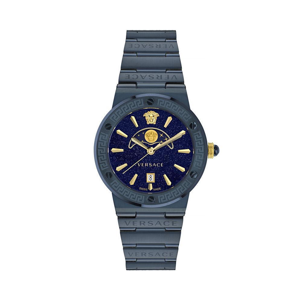 Versace Blue Stainless Steel Dress Watch Curated Luxury Accessories by Orvyn