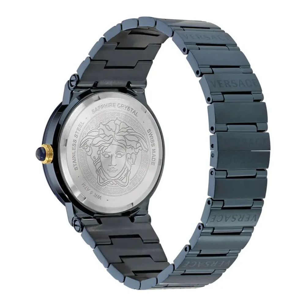 Versace Blue Stainless Steel Dress Watch Curated Luxury Accessories by Orvyn