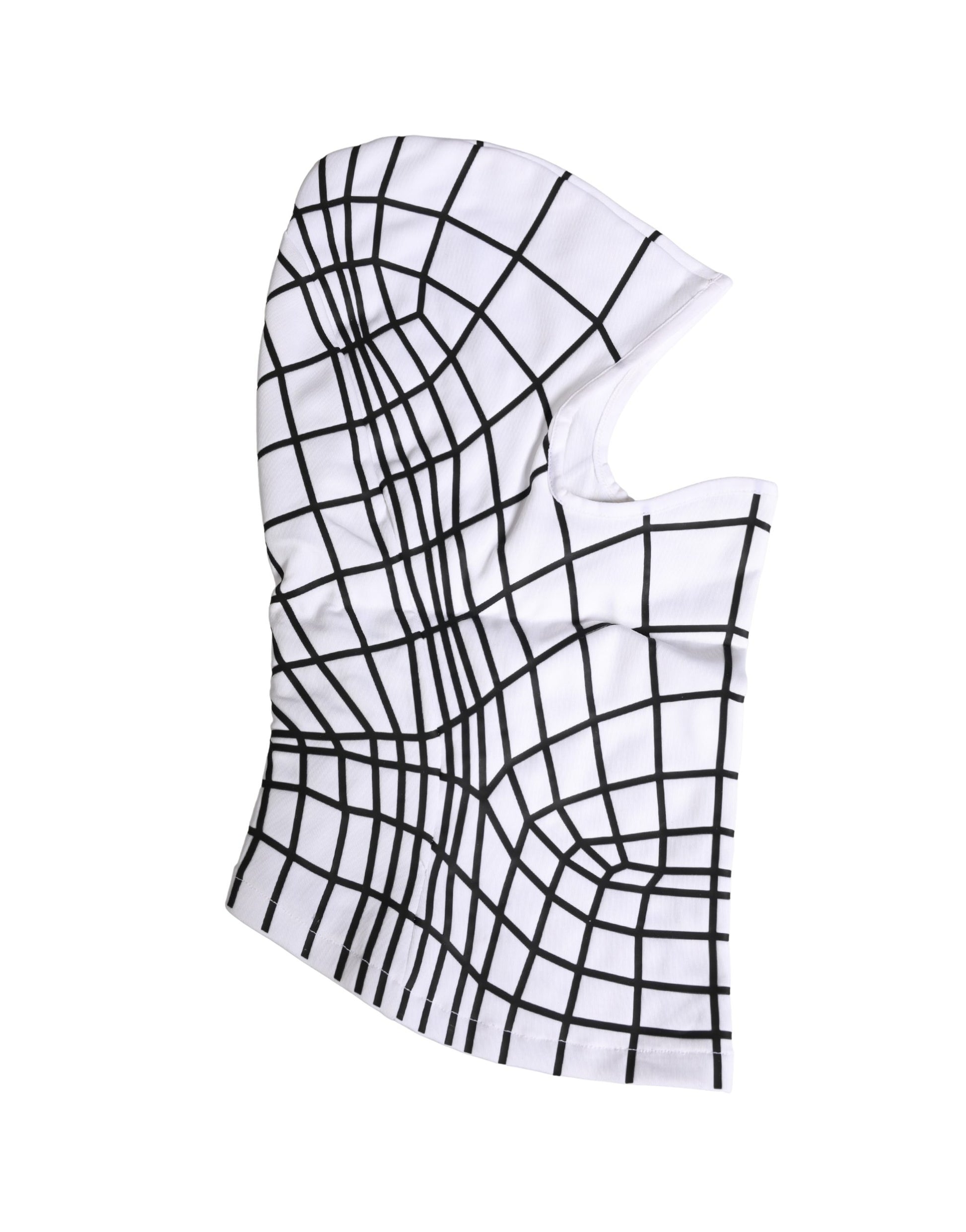 Dolce & Gabbana Men White Stripes Nylon Ski Mask Balaclava Hat Curated Luxury Accessories by Orvyn