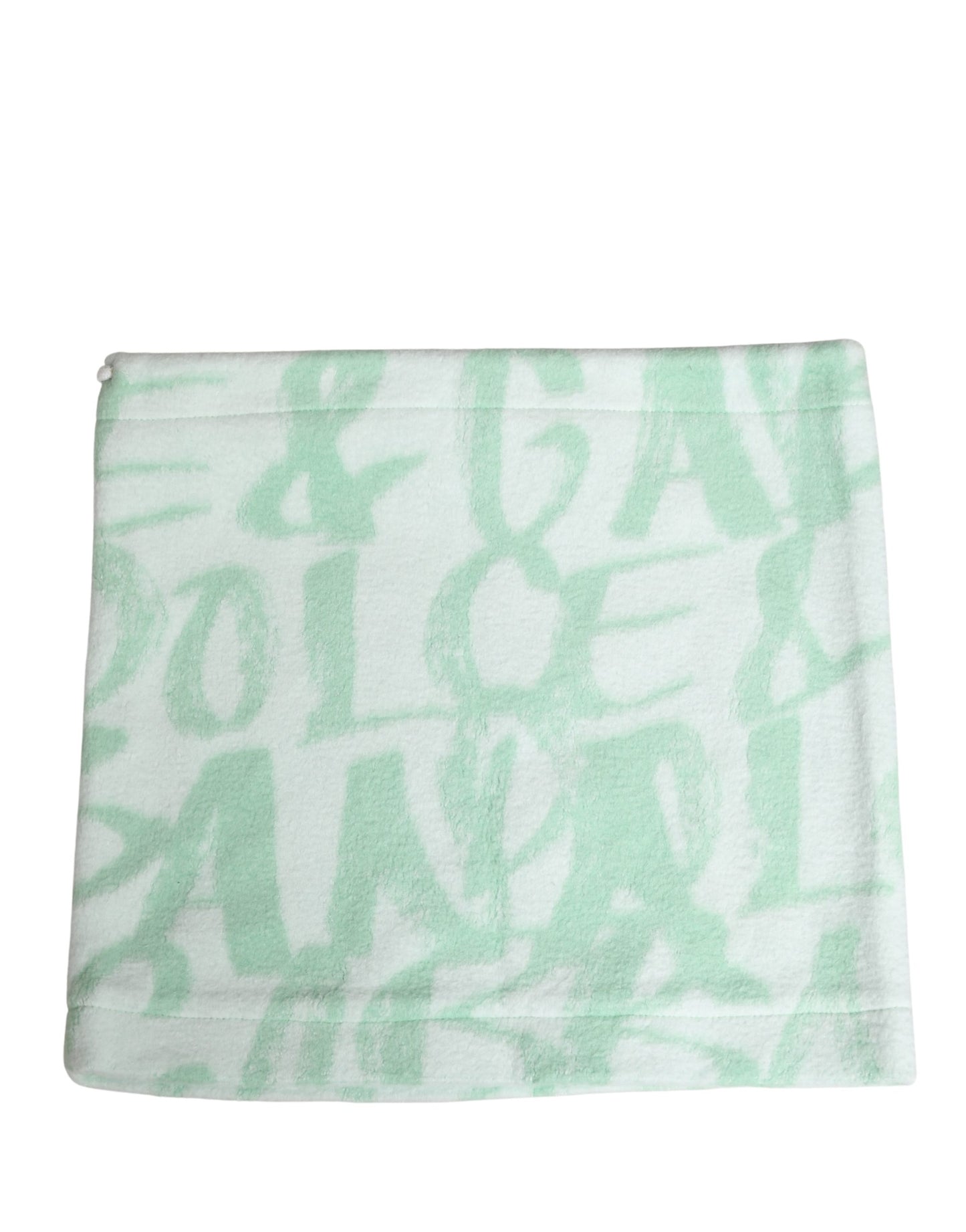 Dolce & Gabbana Men White Logo Print Nylon Neck Warmer Hat Curated Luxury Accessories by Orvyn