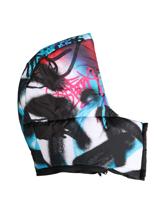 Dolce & Gabbana Multicolor Graffiti Whole Head Wrap Capello Hat Curated Luxury Accessories by Orvyn
