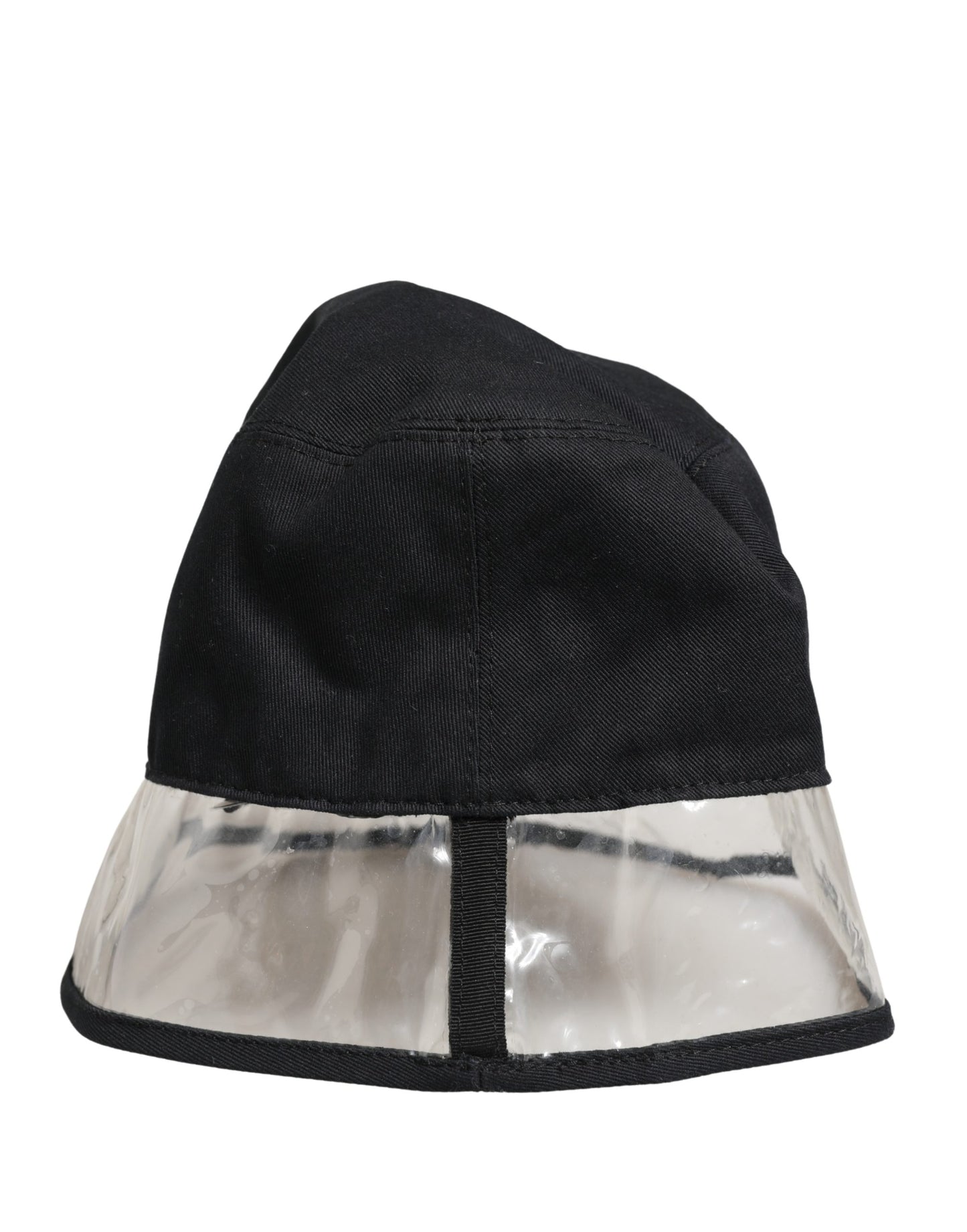 Dolce & Gabbana Black Cotton Plastic Fisherman Bucket Capello Hat Curated Luxury Accessories by Orvyn