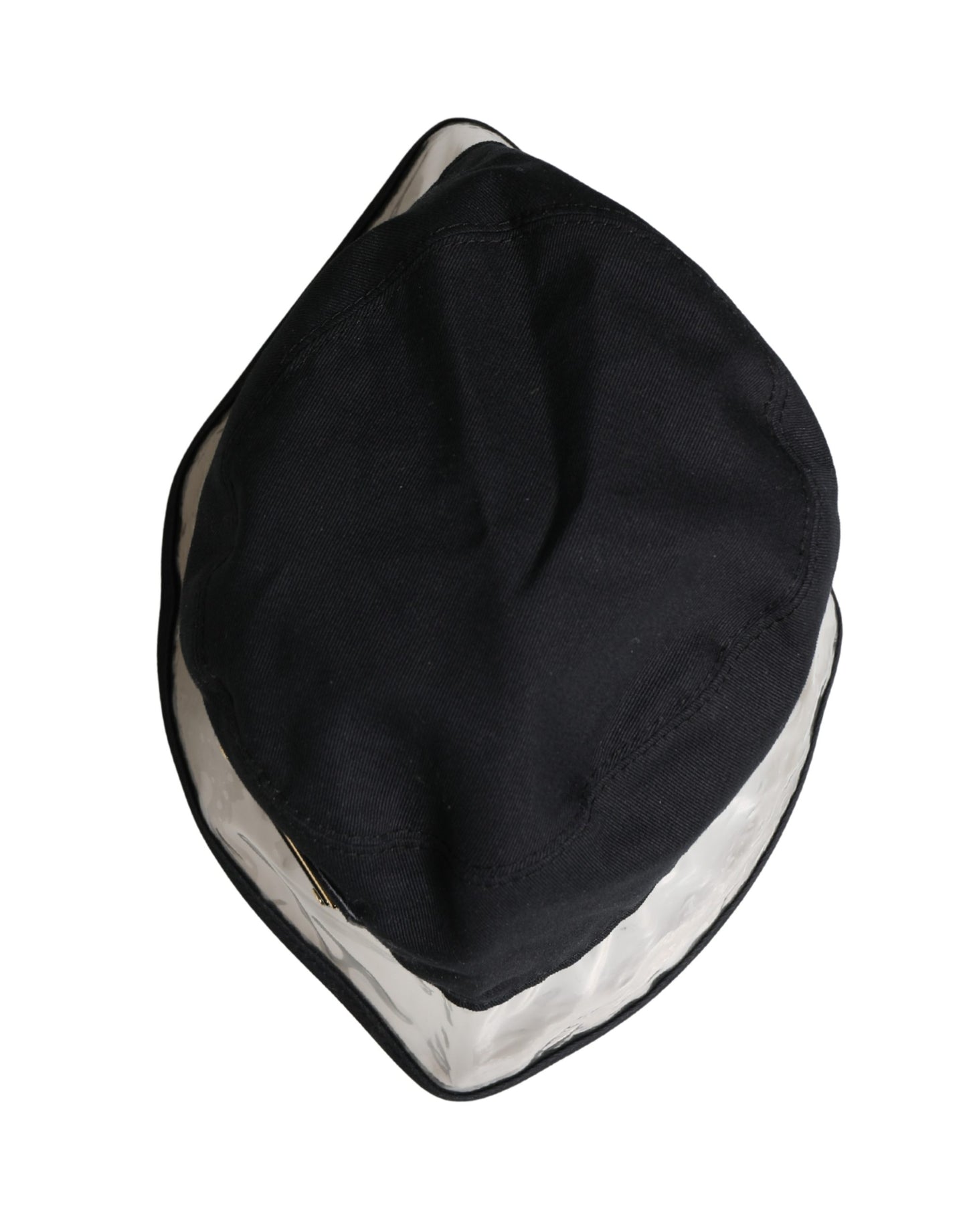 Dolce & Gabbana Black Cotton Plastic Fisherman Bucket Capello Hat Curated Luxury Accessories by Orvyn