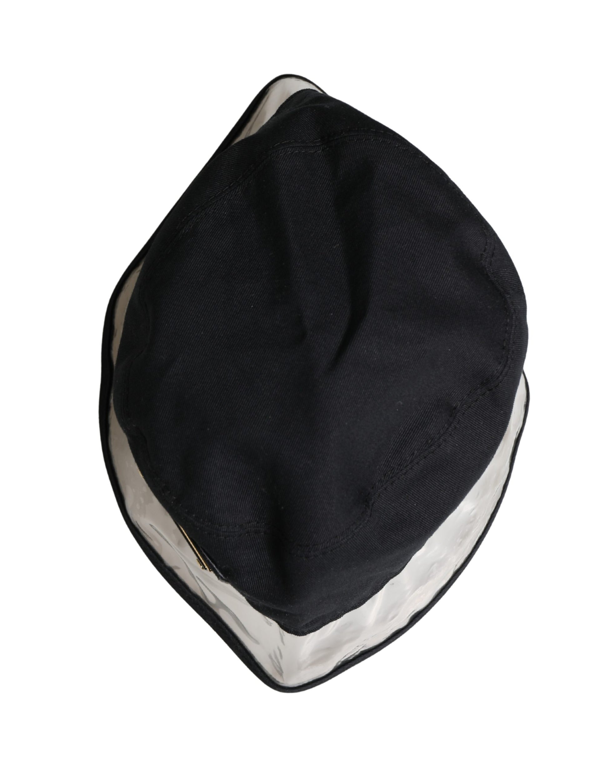 Dolce & Gabbana Black Cotton Plastic Fisherman Bucket Capello Hat Curated Luxury Accessories by Orvyn