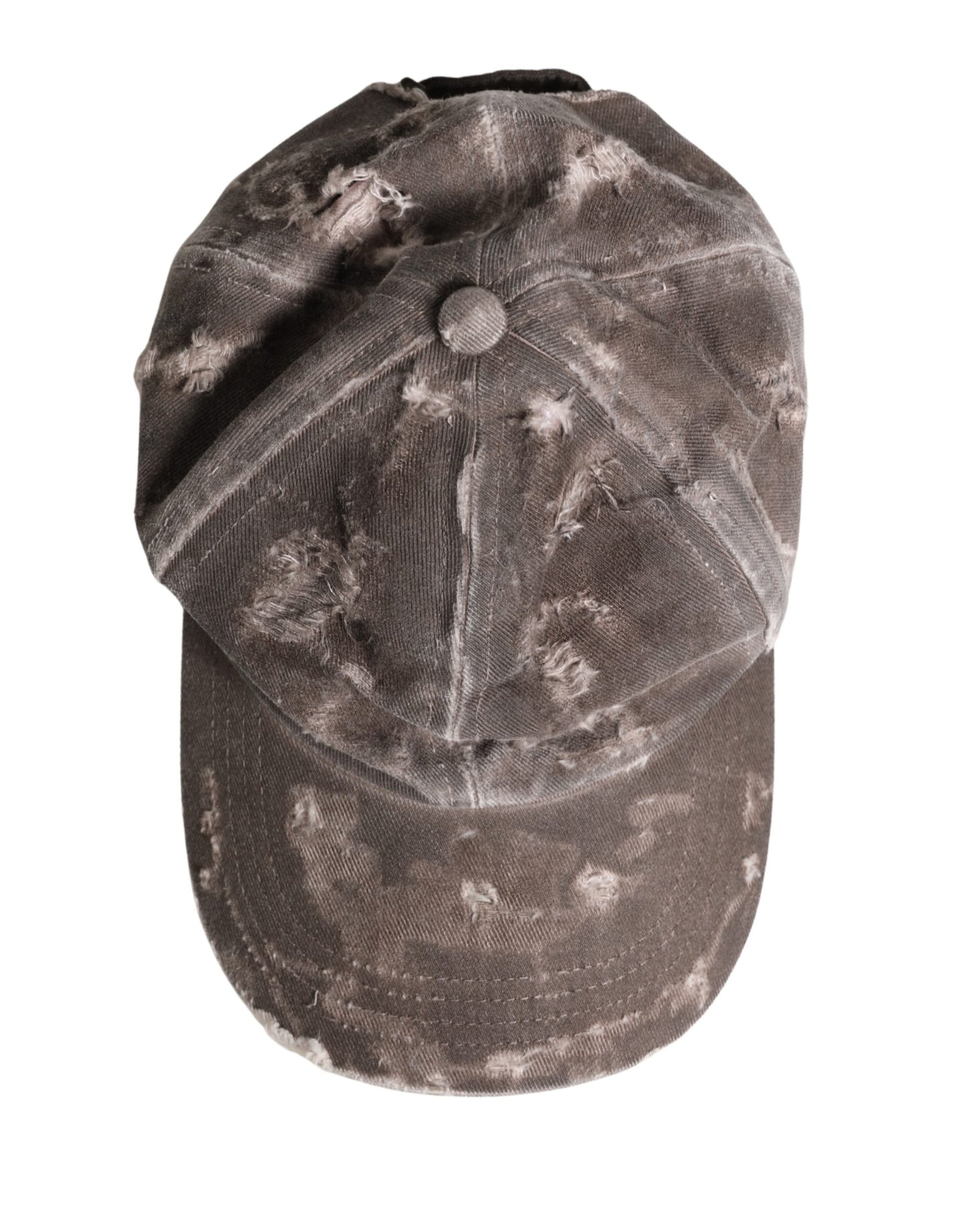 Dolce & Gabbana Men Brown Cotton Distressed Baseball Capello Hat Curated Luxury Accessories by Orvyn