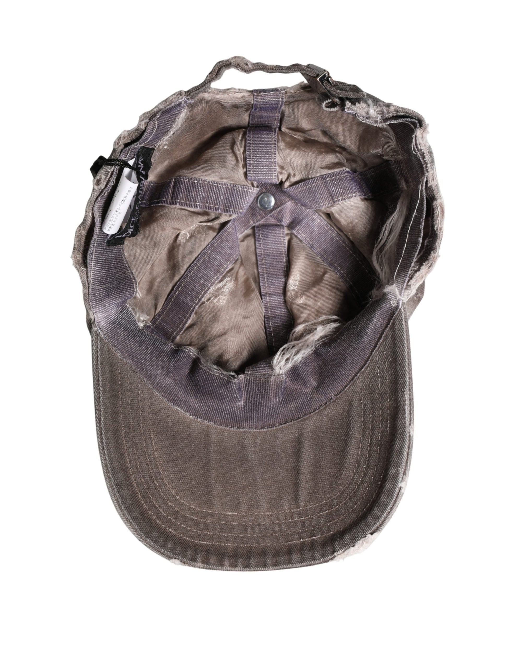 Dolce & Gabbana Men Brown Cotton Distressed Baseball Capello Hat Curated Luxury Accessories by Orvyn