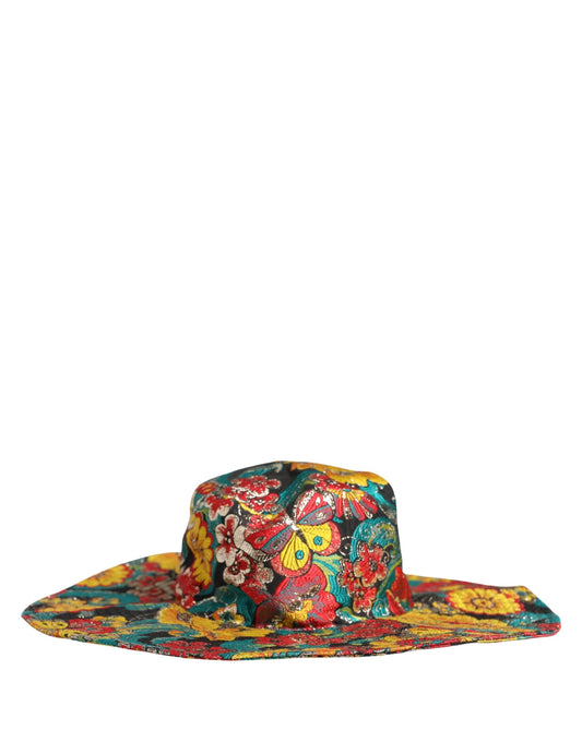 Dolce & Gabbana Men Multicolor Brocade Wide Brim Fisherman Capello Hat Curated Luxury Accessories by Orvyn