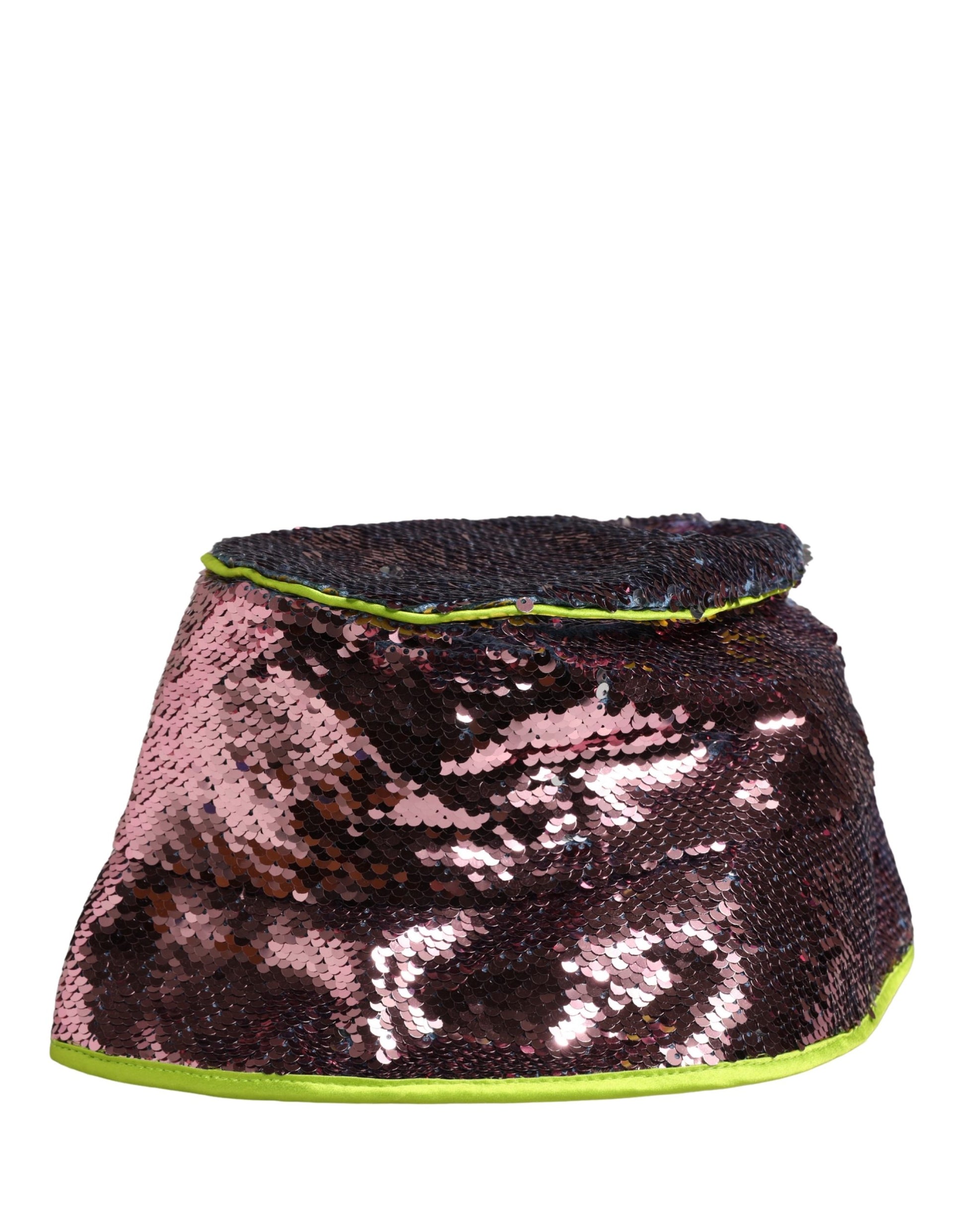 Dolce & Gabbana Men Purple Sequined Bucket Fisherman Capello Hat Curated Luxury Accessories by Orvyn