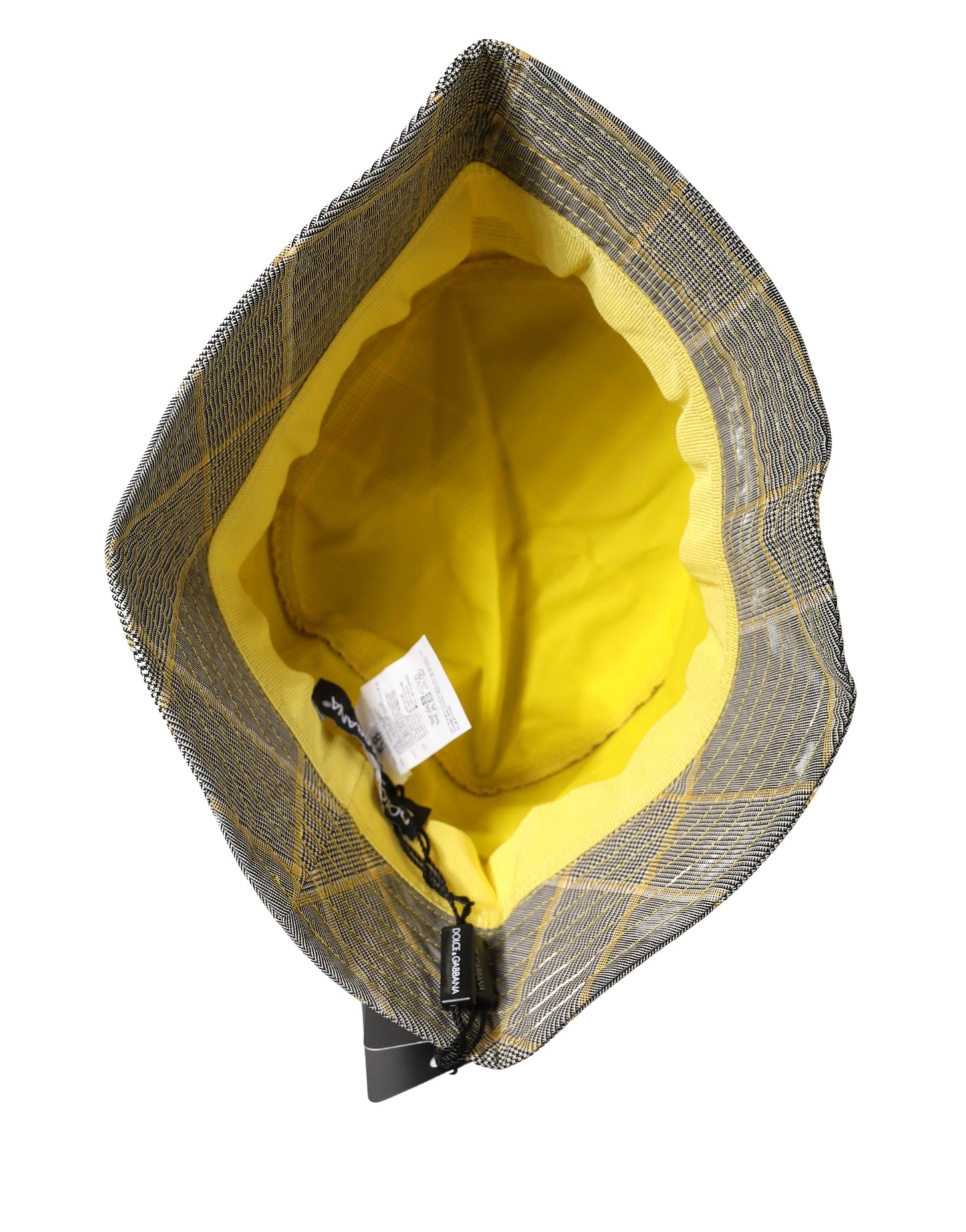 Dolce & Gabbana Men Gray Checkered Bucket Fisherman Capello Hat Curated Luxury Accessories by Orvyn