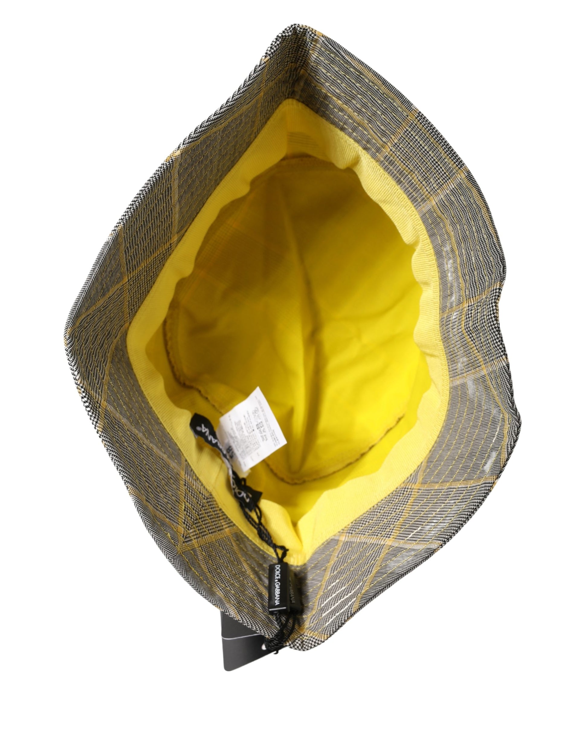 Dolce & Gabbana Men Gray Checkered Bucket Fisherman Capello Hat Curated Luxury Accessories by Orvyn